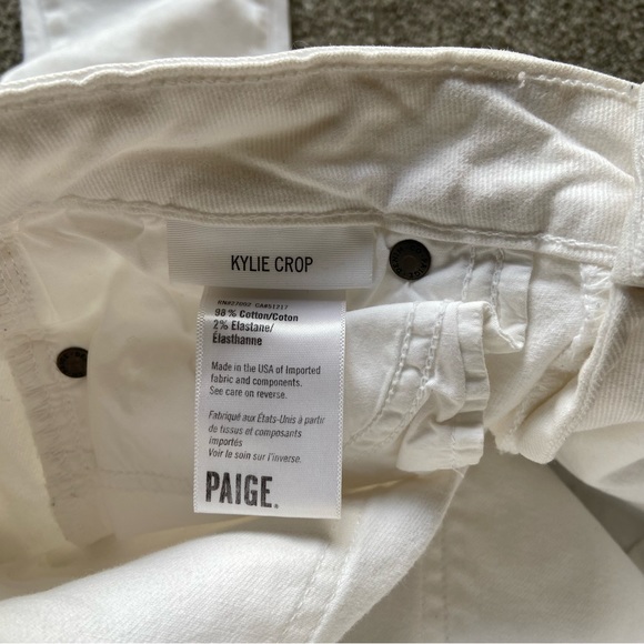 PAIGE KYLIE CROP JEANS WHITE SIZE 26 - Picture 5 of 7